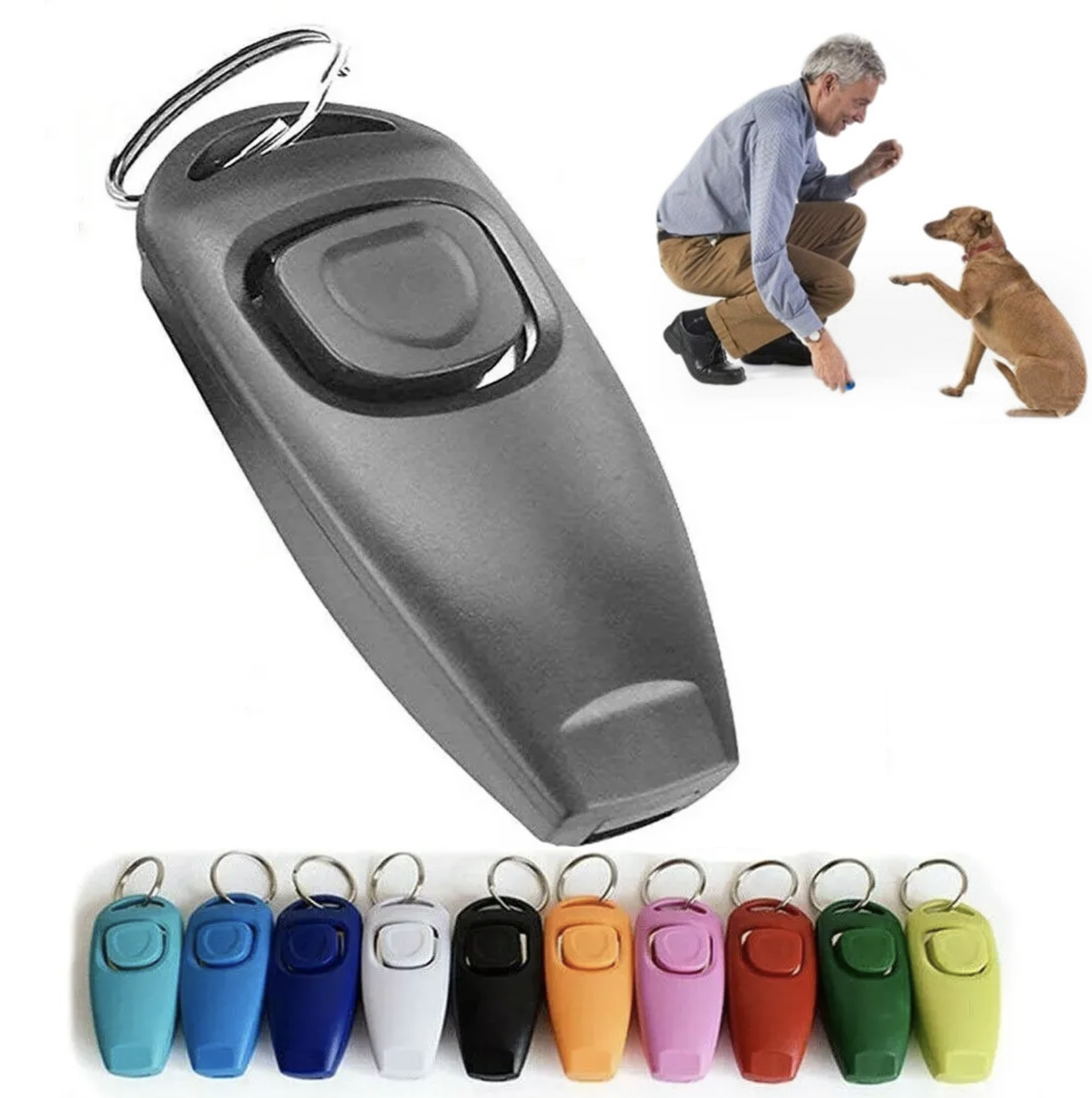 Silbato con Clicker Entrenamiento Perro y Mascotas 